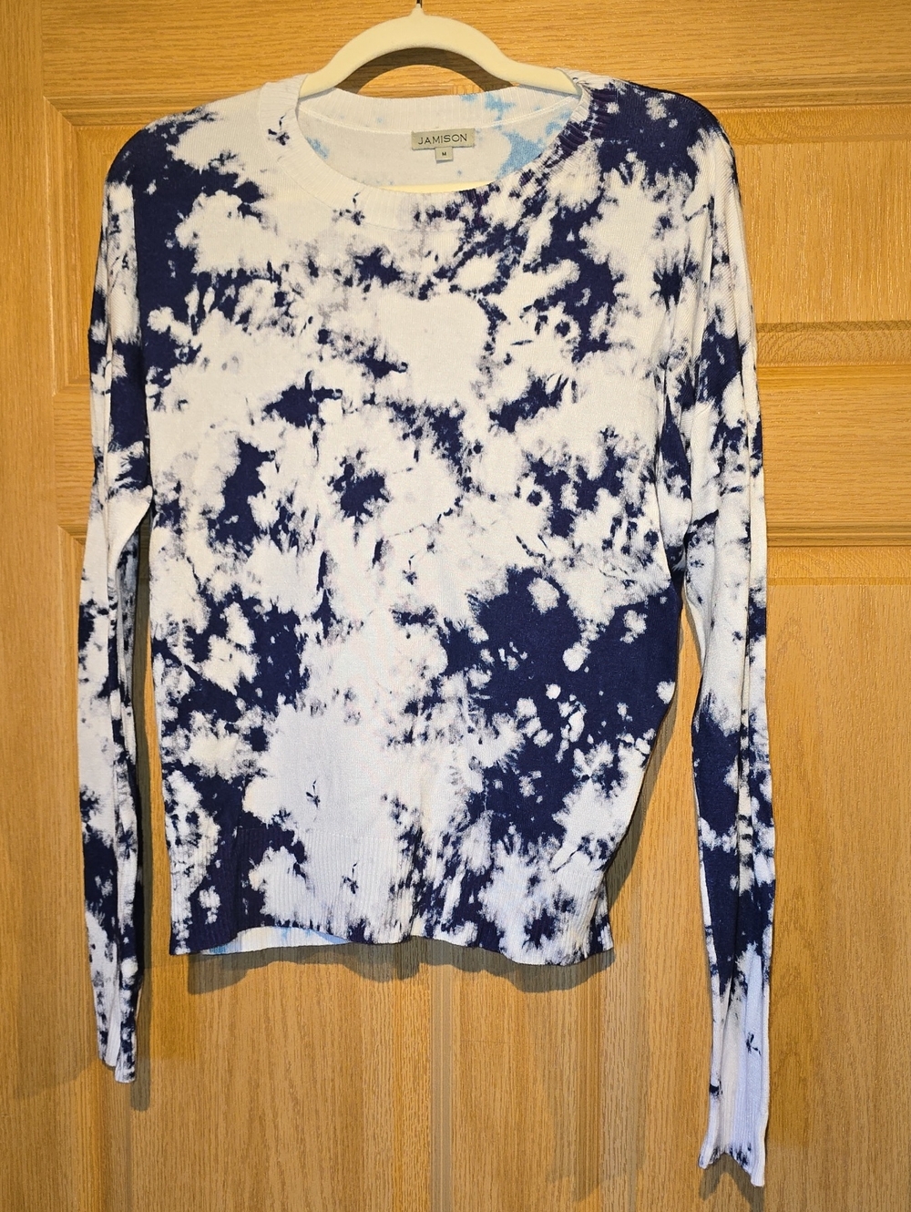 Jamison Navy & White Tie-Dye Long Sleeve Tee